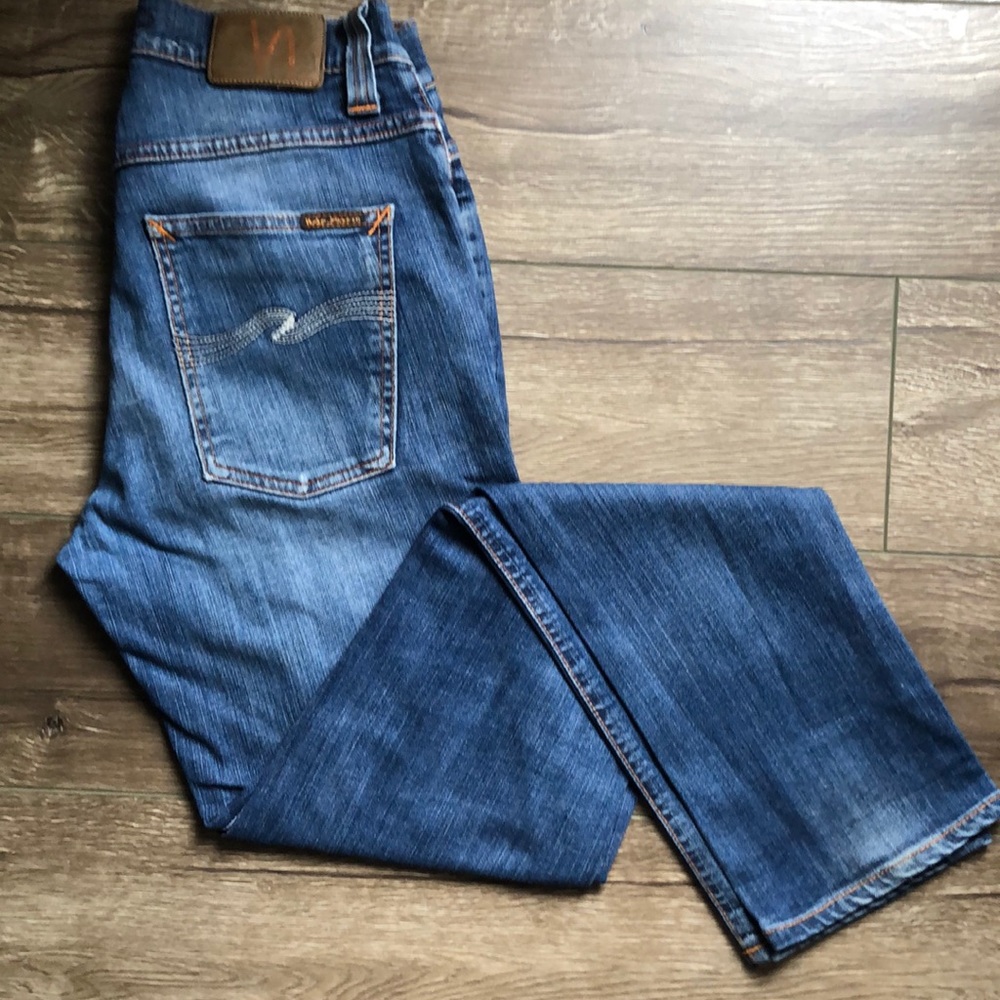 Nudie Jeans Grim Tim Org. Slub Ecru Embo